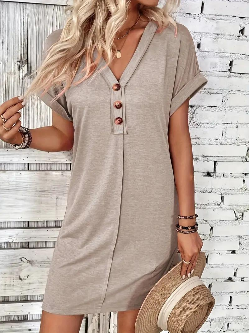 Relaxed Fit Button-Down Dress