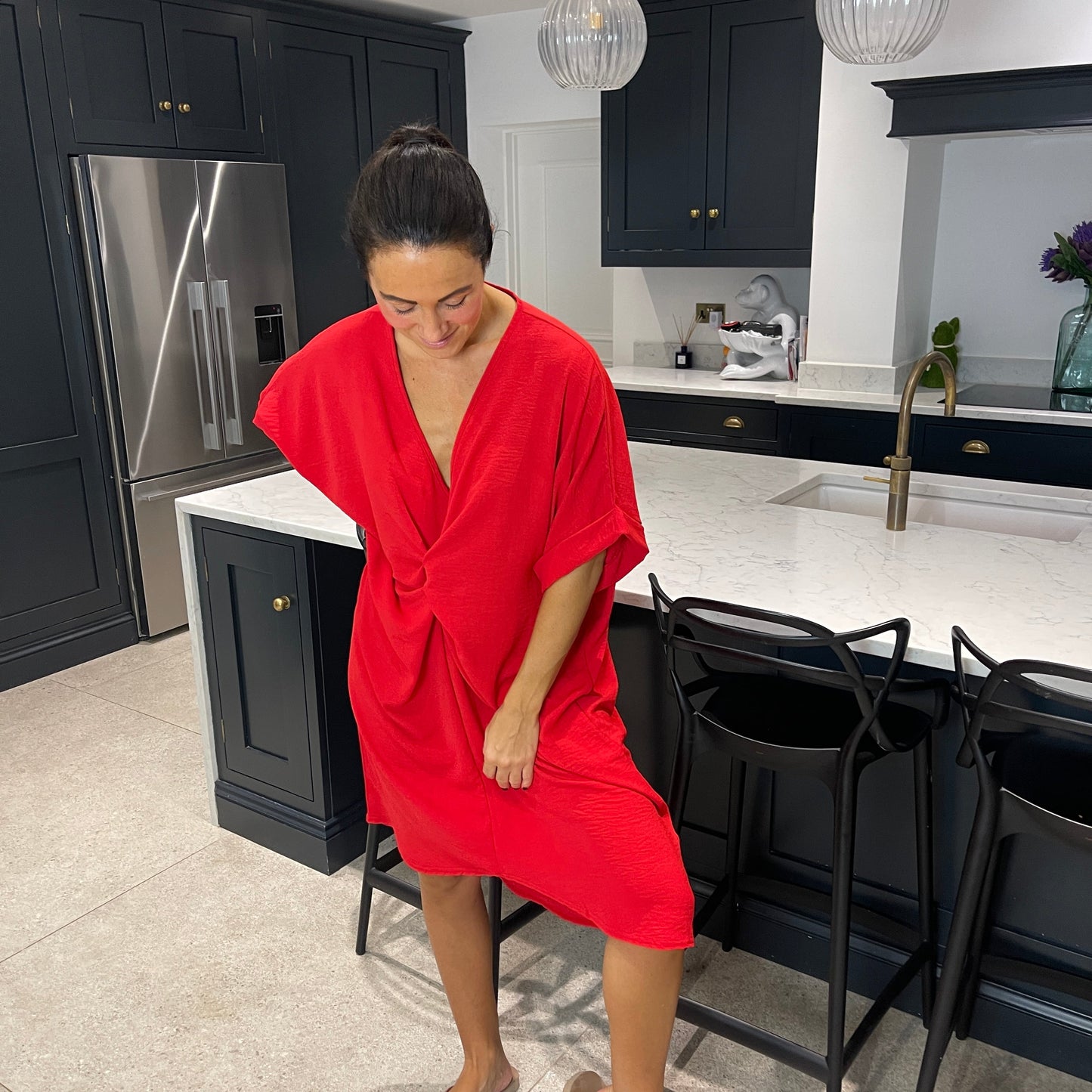 Tiffany Maxi Knot Dress - Blush Boutique Essex