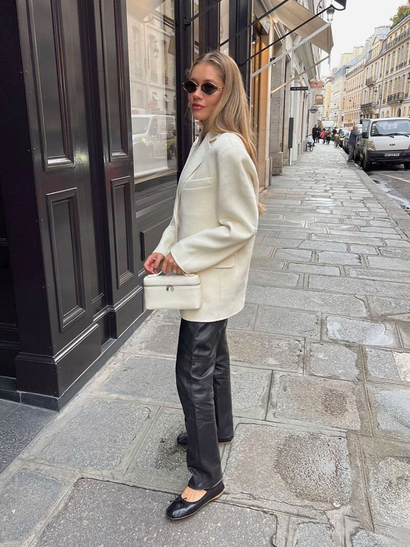 Structured Top Handle Bag - Silver Hardware