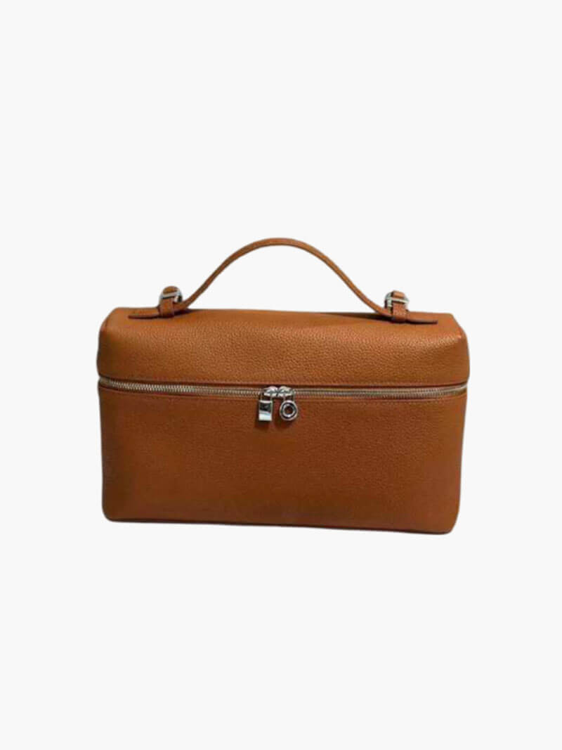 Structured Top Handle Bag - Silver Hardware