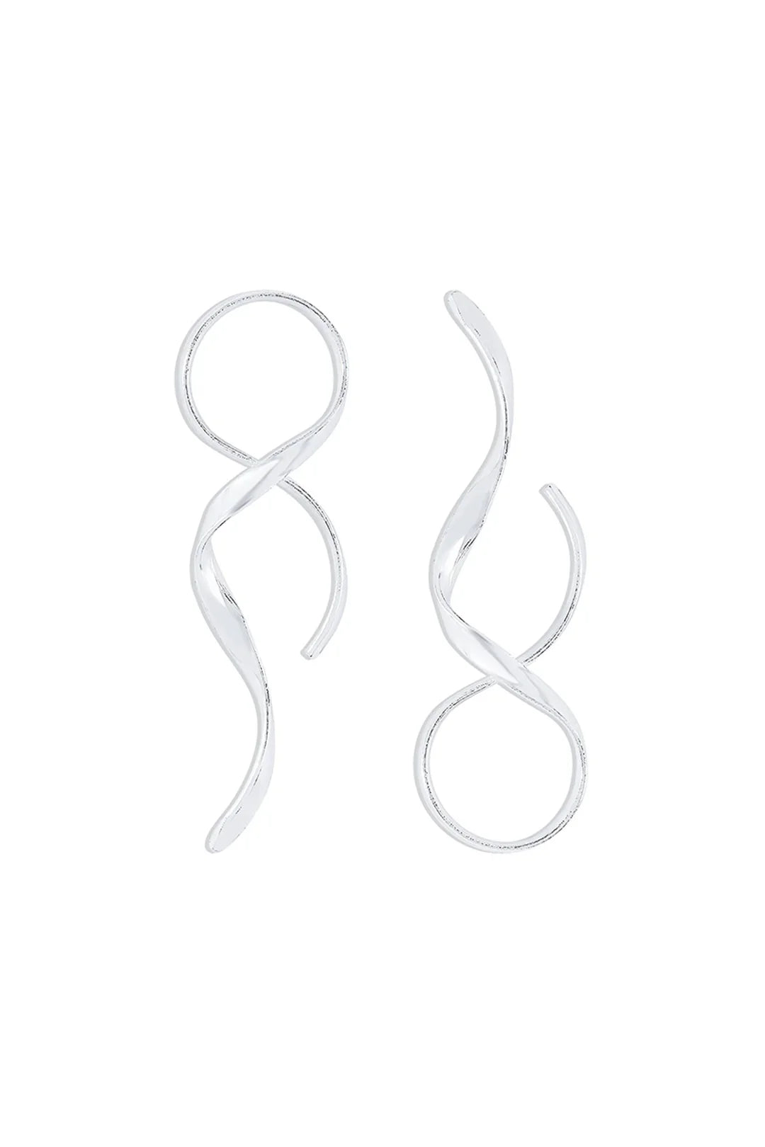 Sculptural Swirl Drop Earrings - Modern Jewelry