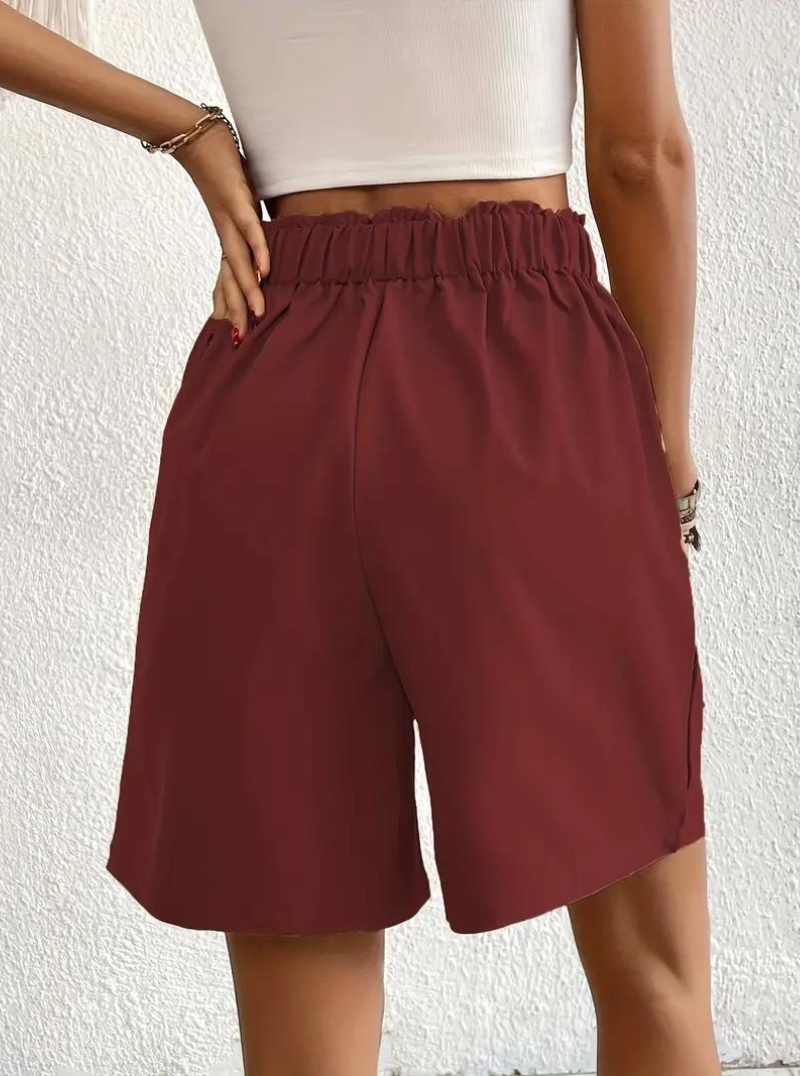 Women's High-Waist Pleated Shorts with Pockets – Versatile Style-82558-f3208b69-f2e8-4656-a01b-409a577b9575