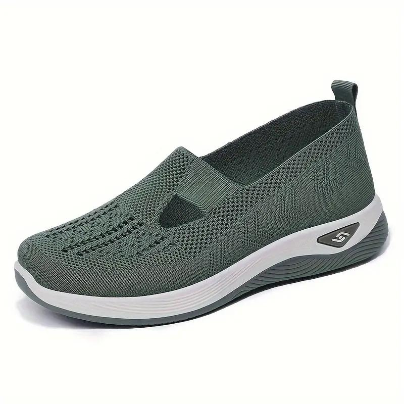 Knit Slip-On Sneakers - Breathable Comfort Shoes