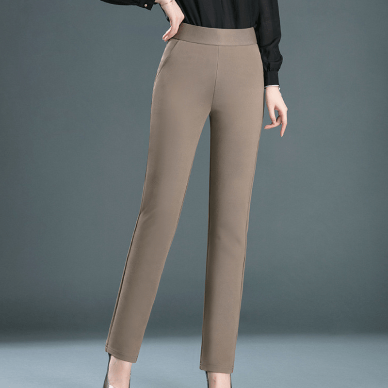 Tailored Chino Pants - High-Waisted Straight Leg