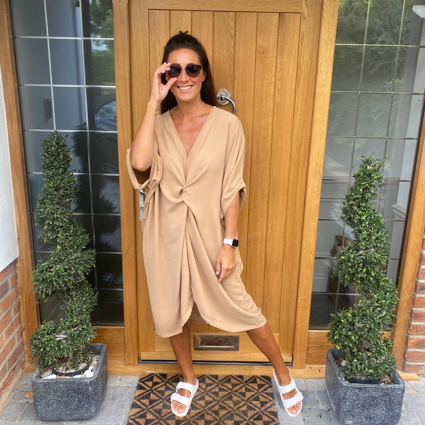 Tiffany Maxi Knot Dress - Blush Boutique Essex