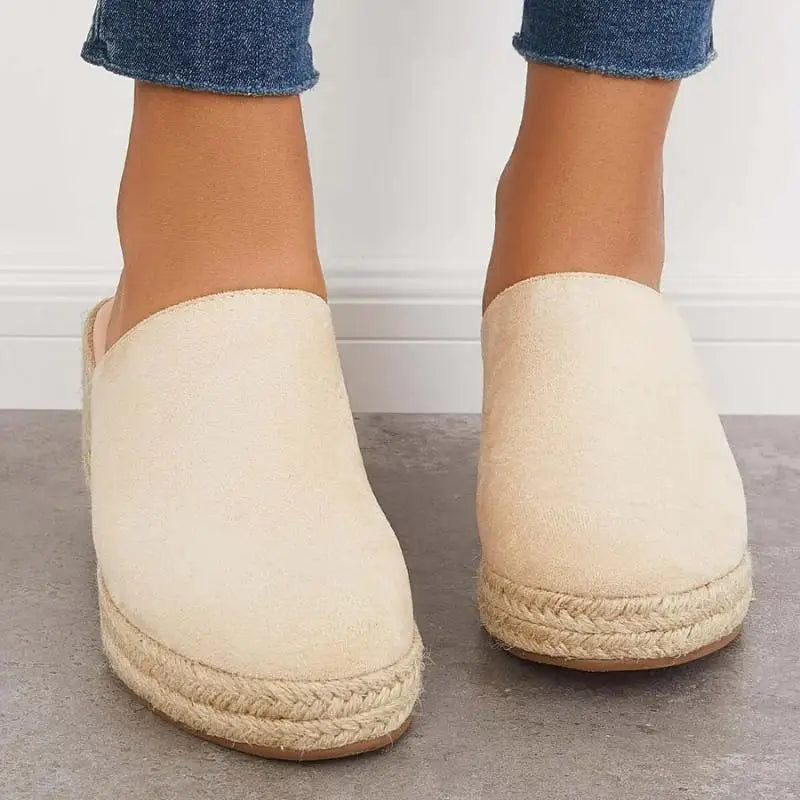 Women's Suede Slip-On Espadrille Wedge Heel Shoes-83367-fa2533b1-2d87-4a89-a393-a0e1cb6ab091