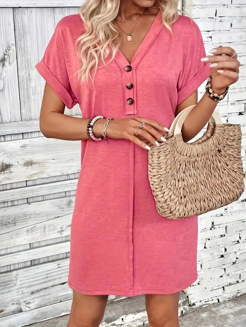 Relaxed Fit Button-Down Dress