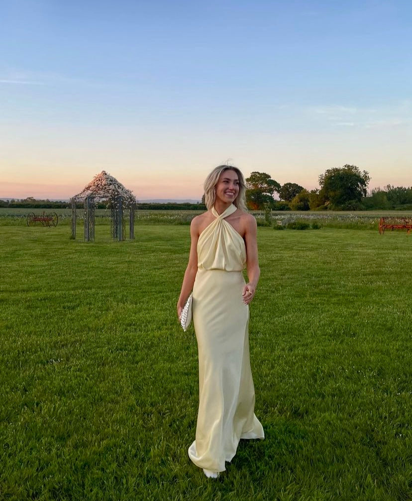 Basicfold Women's Halter Maxi Dress – Elegant Satin-Like Fabric-83281-fb596e80-5831-4a12-b40e-165a968c6c73