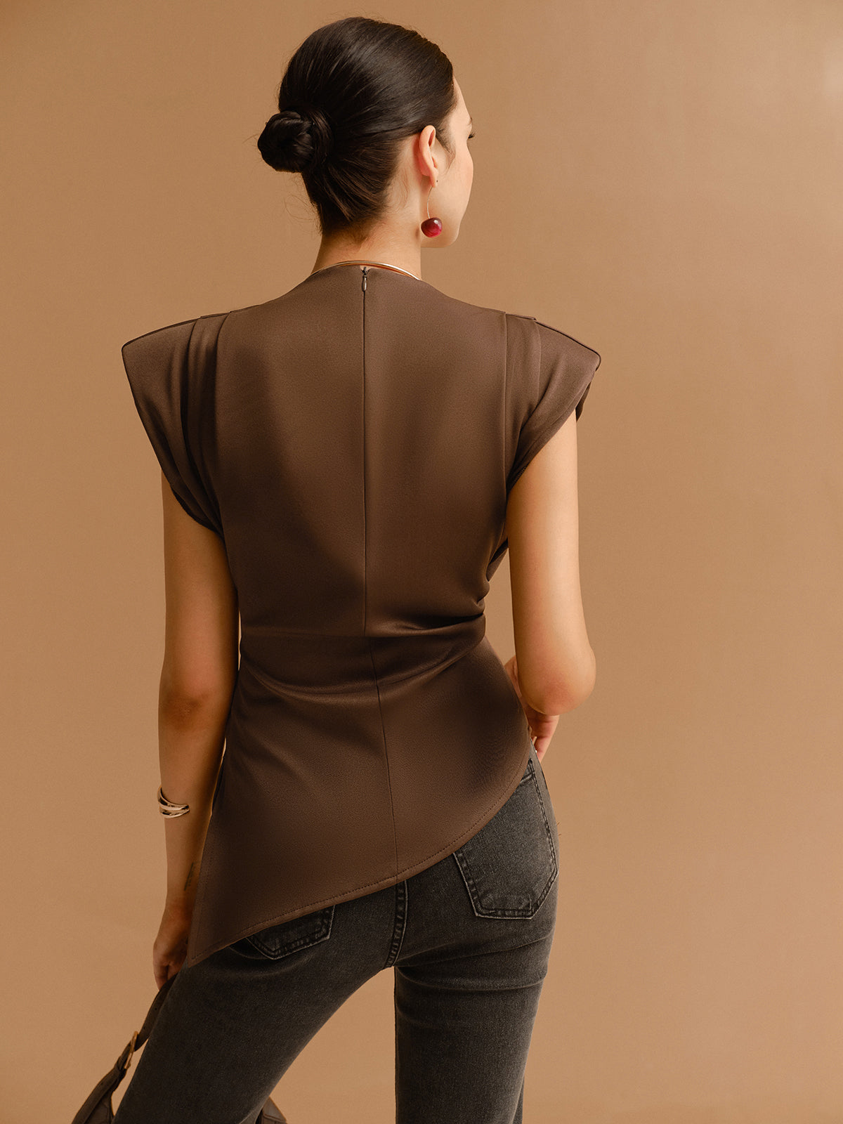 Sage | Elegant & Asymmetrical Top with Sculptural Details - Image 6