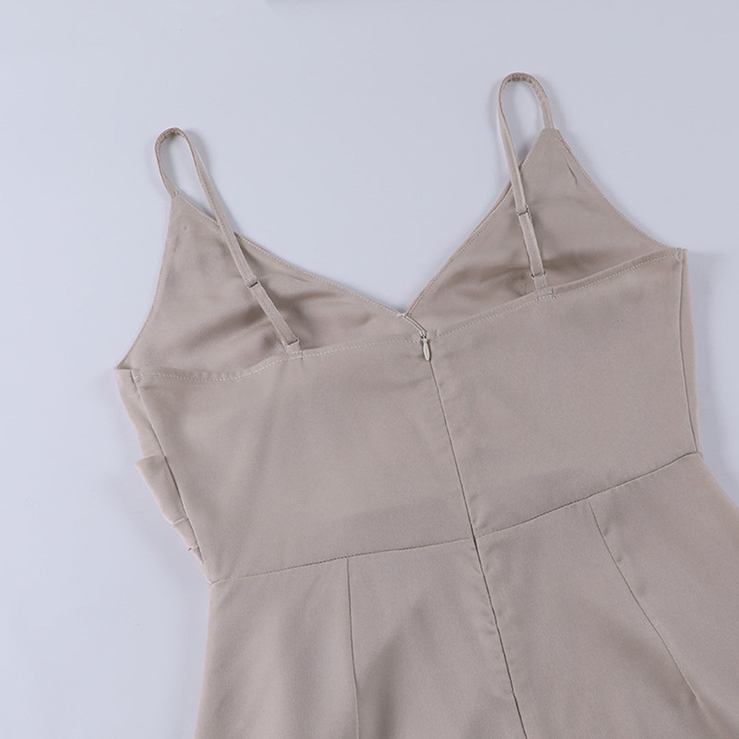 Cowl Neck Maxi Dress with High Slit