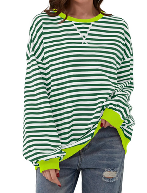 Striped Long Sleeve Top - Relaxed Fit
