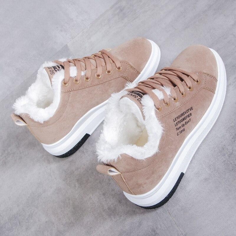 Faux Fur Lined Low-Top Sneakers