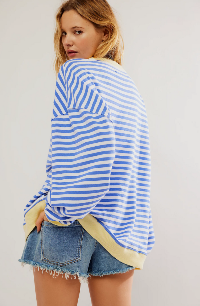 Striped Long Sleeve Top - Relaxed Fit