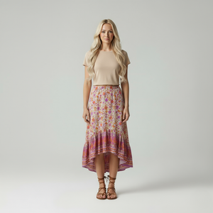 Gypsy Bloom Midi Skirt • Bohemian Style