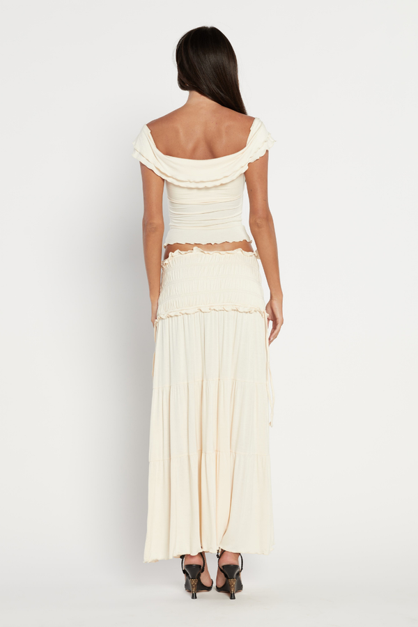 Ruffle Trim Knit Two-Piece Set
