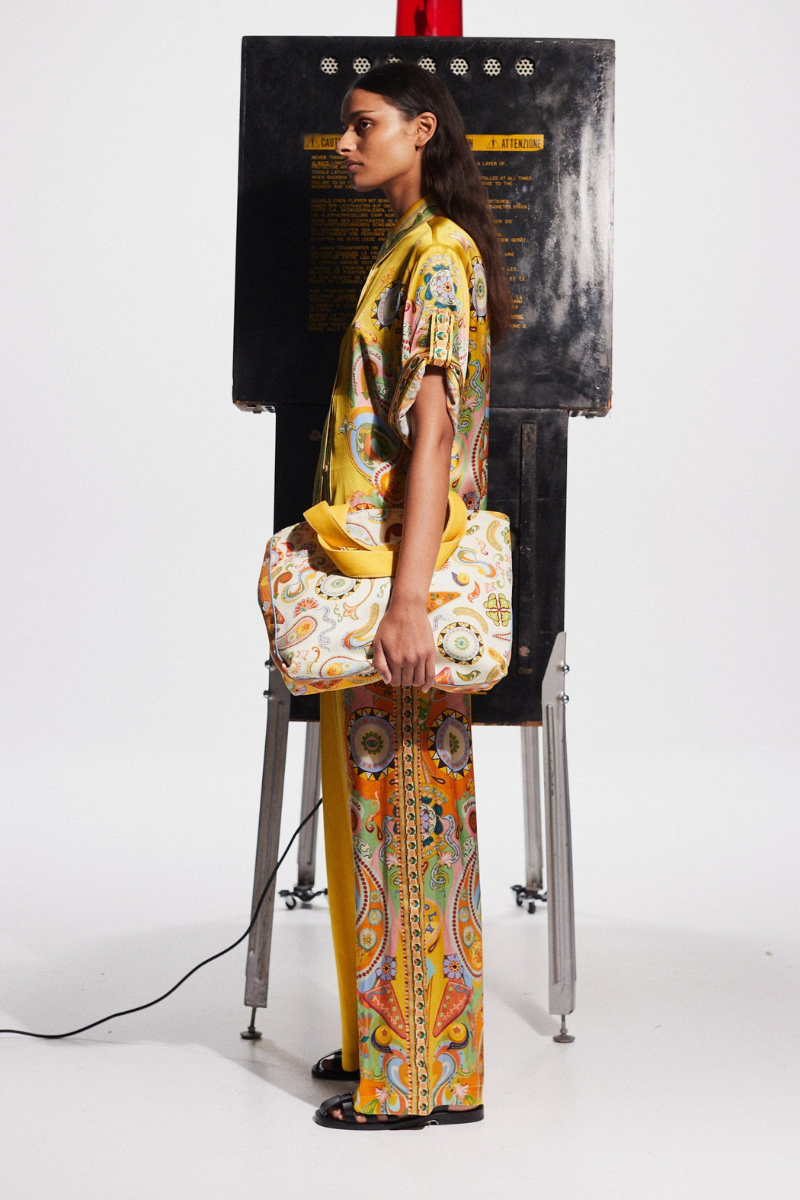 Paisley Silk Blend Two-Piece Pants Set
