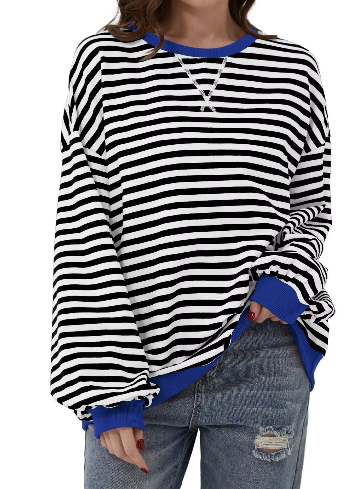 Striped Long Sleeve Top - Relaxed Fit