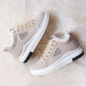Faux Fur Lined Low-Top Sneakers