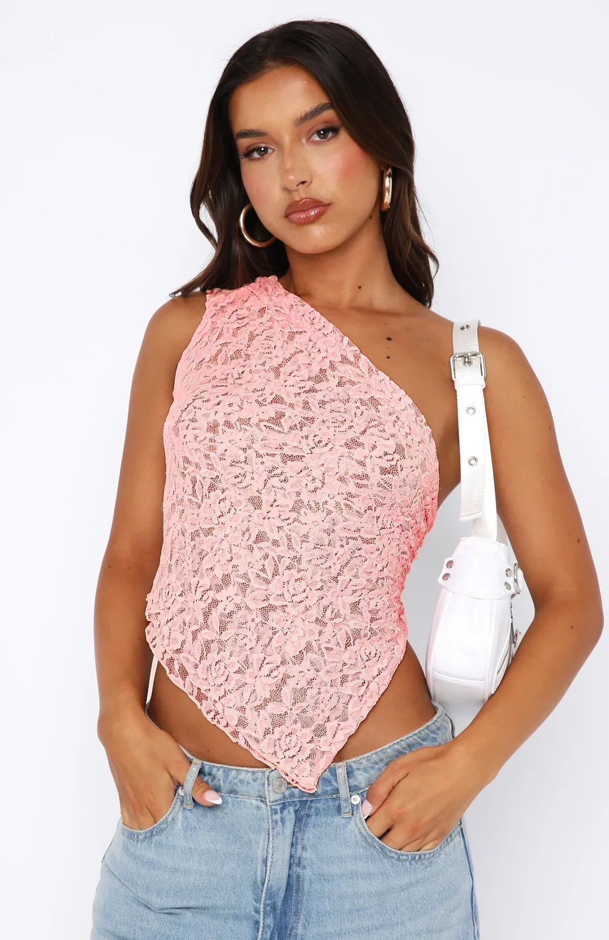 Women's Lace One-Shoulder Asymmetrical Cocktail Dress-83517-4b5ecf97-df4a-49d3-9c3b-dd9b9826892f