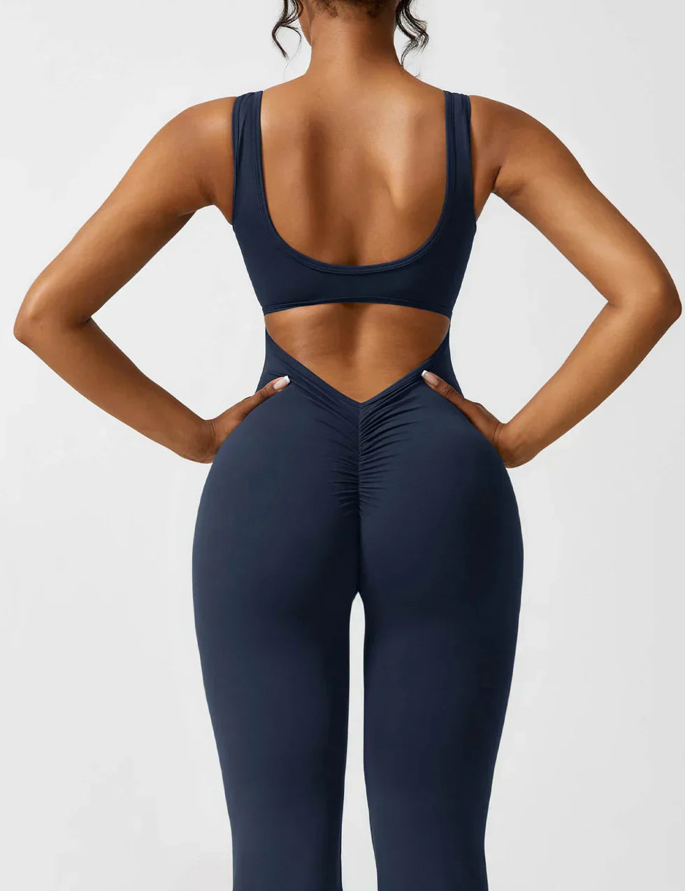 Women's Sleeveless Jumpsuit – Open Back, Flare Leg, Form-Fitting, Stretchy-83507-4ee84729-185b-4dc7-adc8-68d519dff396