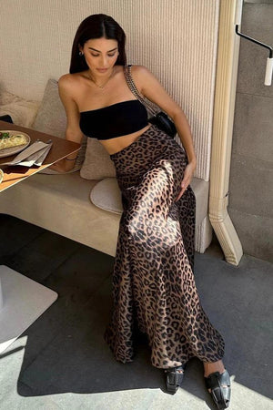 Leopard Maxi Skirt - Flowing Silhouette