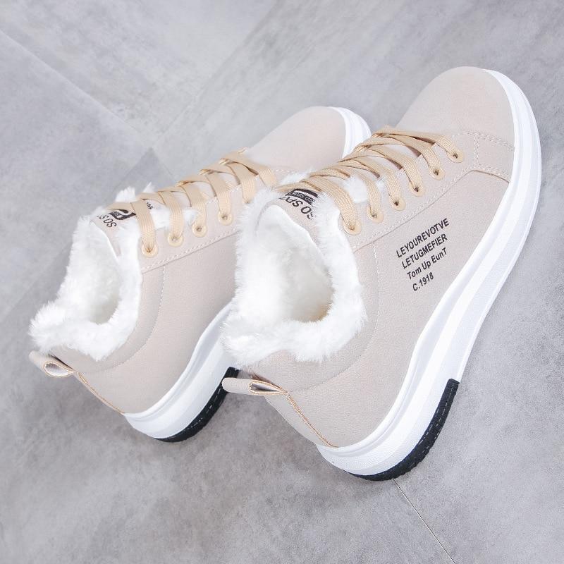 Faux Fur Lined Low-Top Sneakers