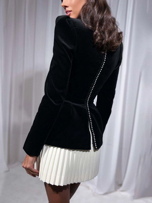 Structured Top - Peplum Waist, Square Neck