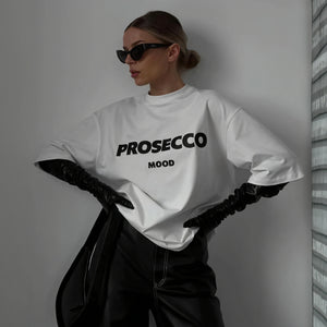 Relaxed Fit Graphic Tee - Prosecco Print