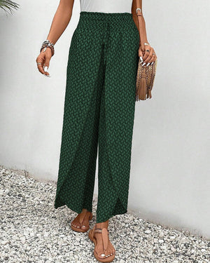Basicfold Women's Wide Leg Pants – Elastic Waistband, Drawstring, Multiple Colors-83218-5af85268-57f9-4c77-90ea-004b9d375097