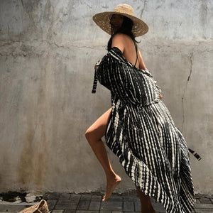 Bohemian Kimono Dress - Wide Sleeve Maxi