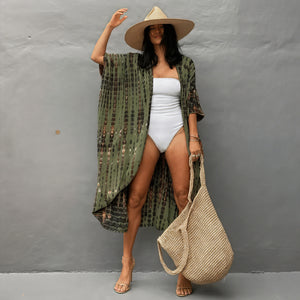 Bohemian Kimono Dress - Wide Sleeve Maxi