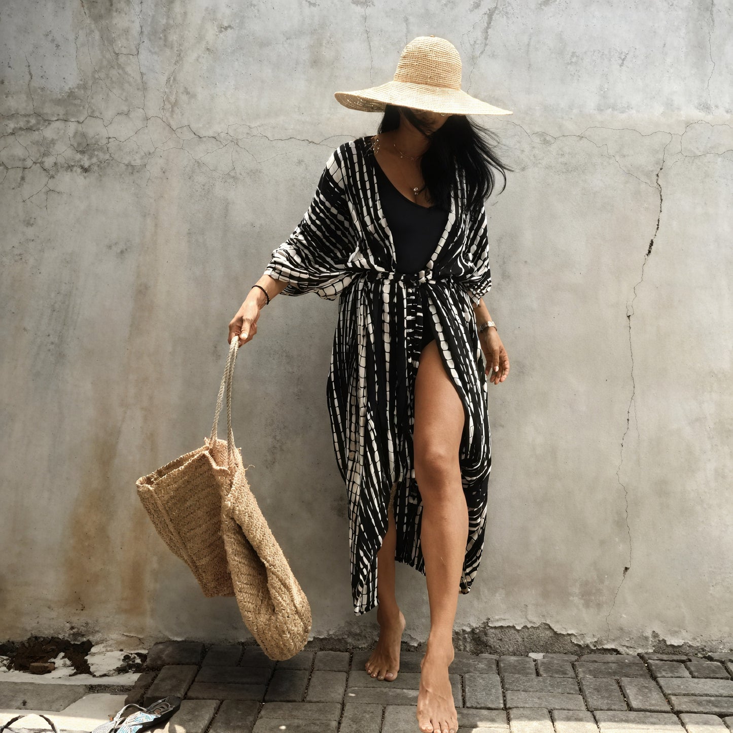 Bohemian Kimono Dress - Wide Sleeve Maxi