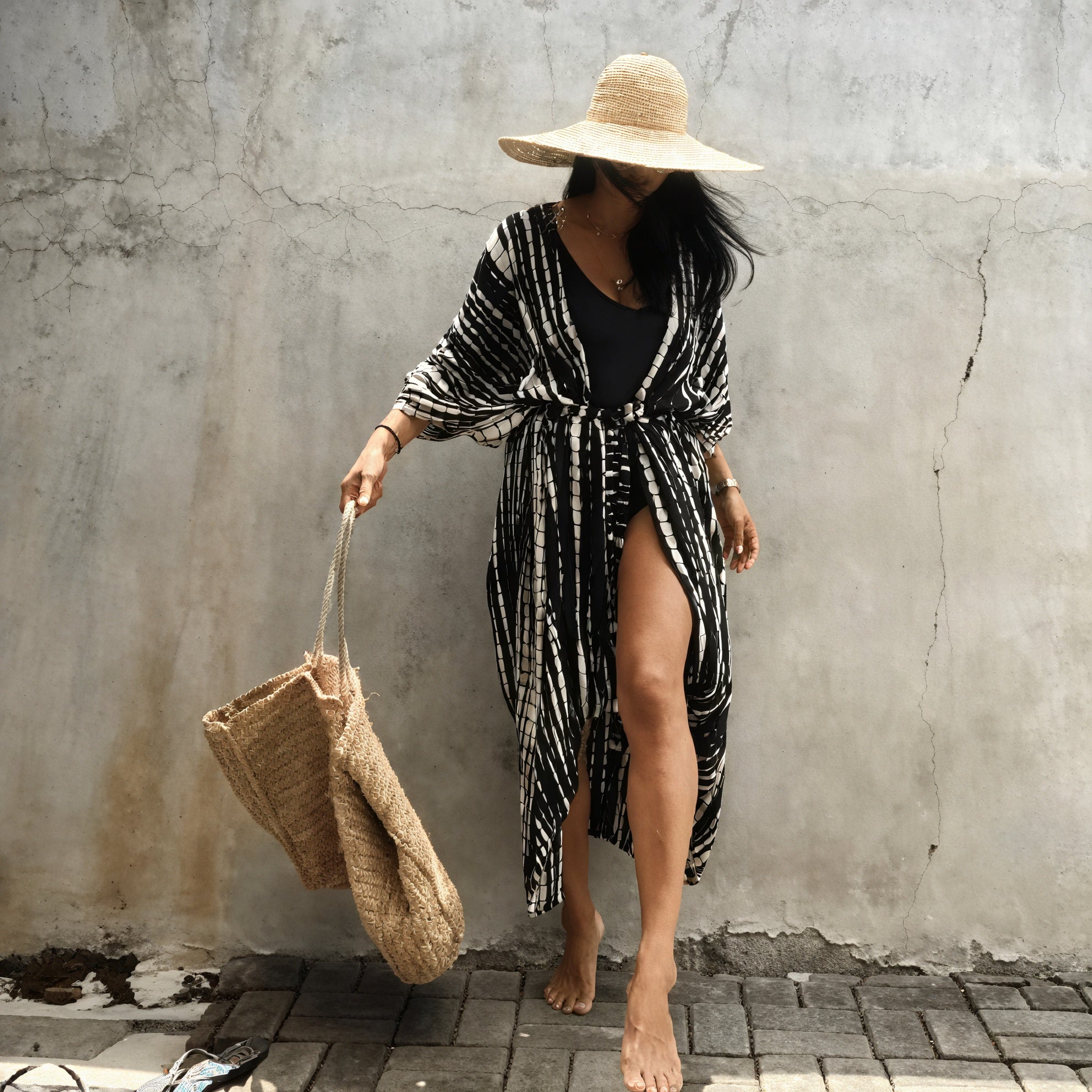 Bohemian Kimono Dress - Wide Sleeve Maxi
