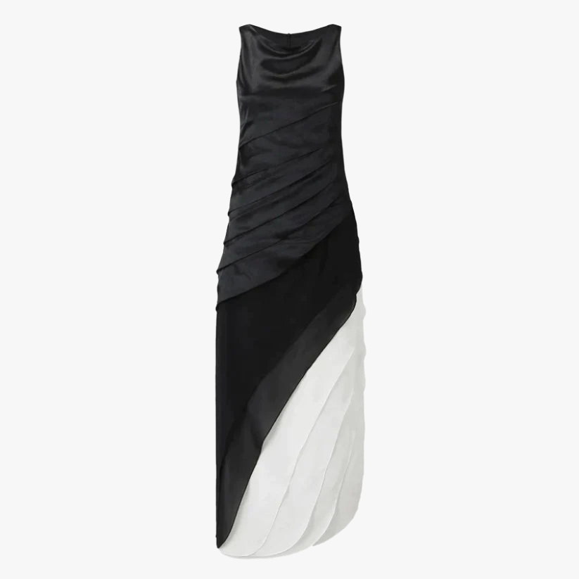 Layered Color Gradient Formal Dress