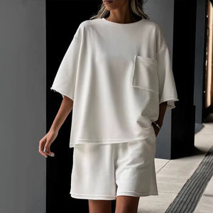Oversized Top Relaxed Fit Chest Pocket