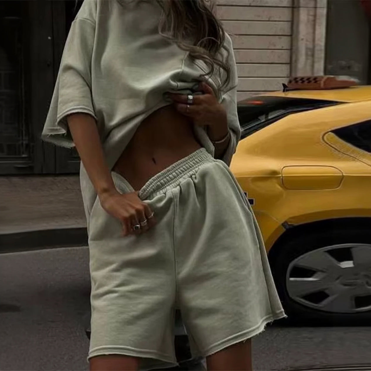 Oversized Top Relaxed Fit Chest Pocket