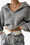Knit Sweater - Oversized Ribbed V-Neck Top