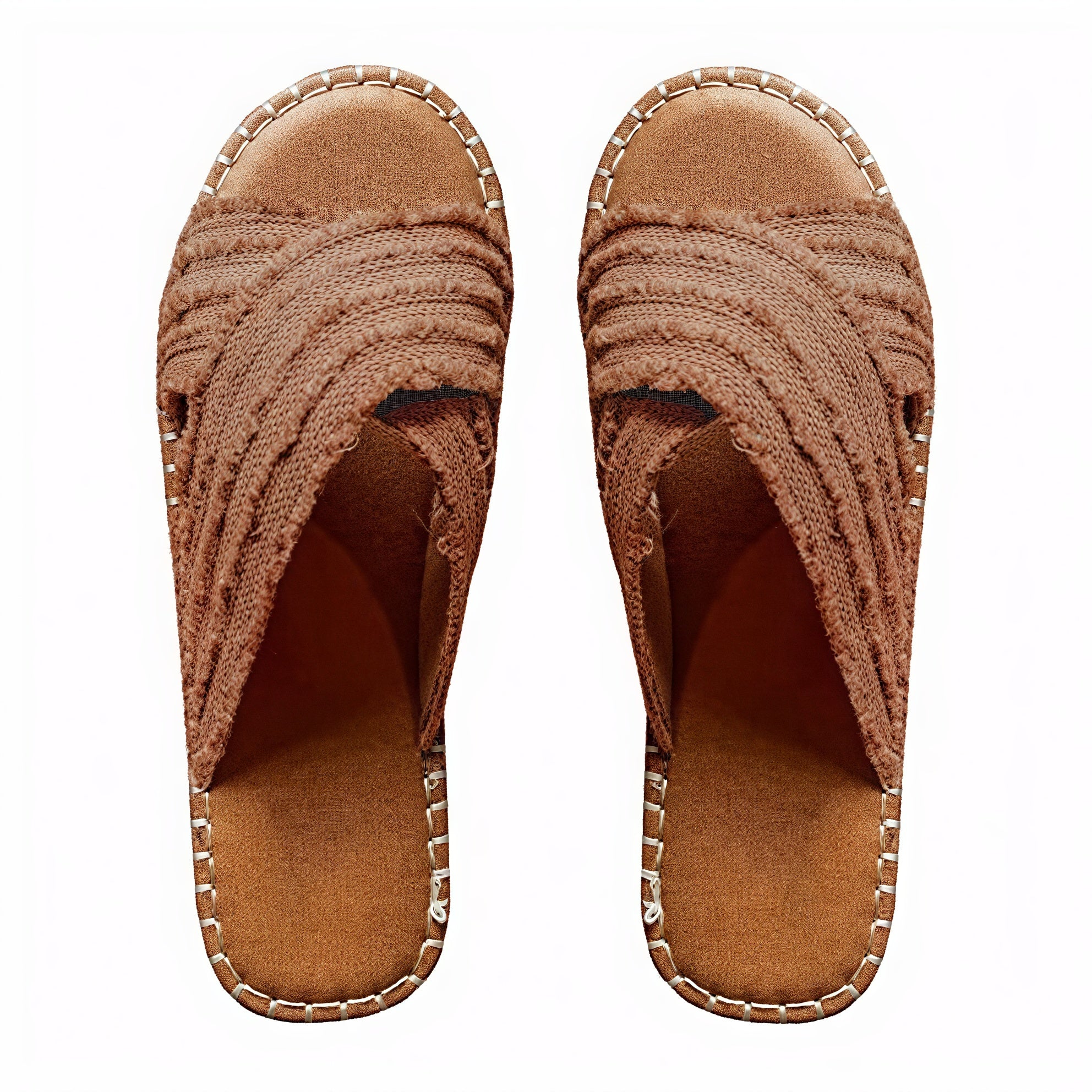 Women's Casual Sandals – Textile Cross-Strap, Rope Sole Design-72720-1b4a31a5-5e70-4886-99f5-78156a299537