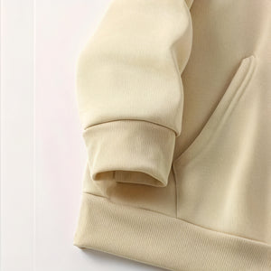 Floral Graphic Relaxed Fit Cream Hoodie