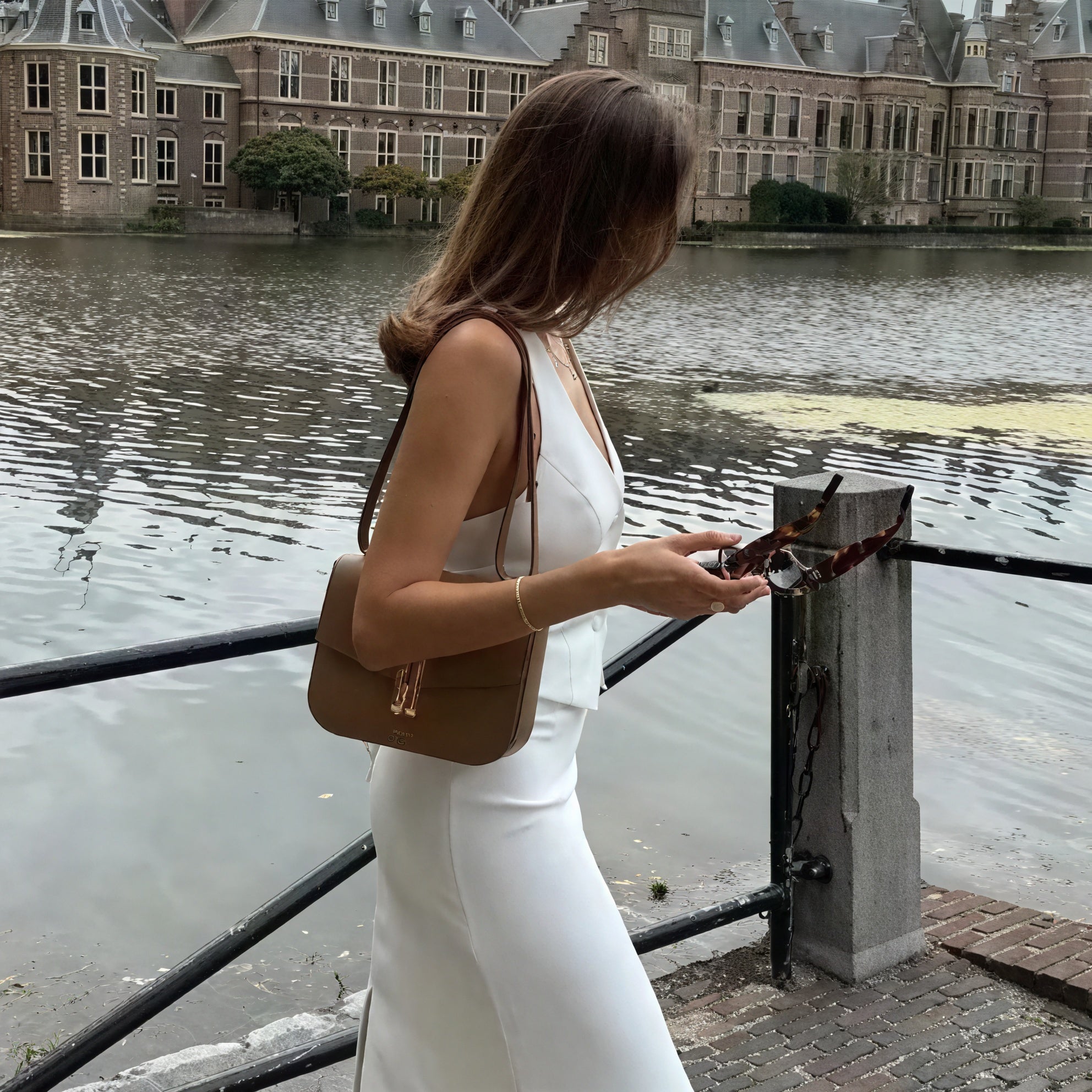 Halter Top Two-Piece Suit - Tailored Vest Design