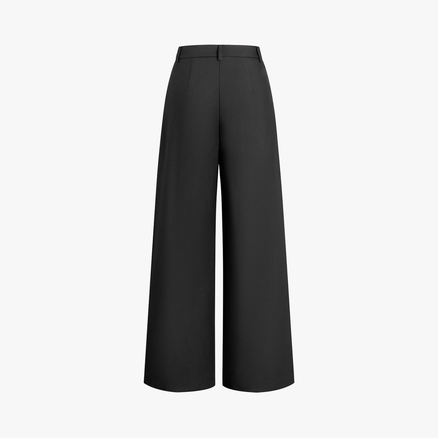 High-Waisted Wide-Leg Trousers with Belt