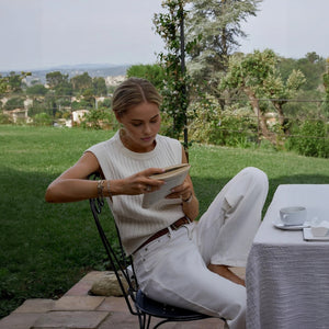 Ribbed Knit Sleeveless Top - Fitted Design