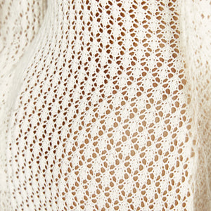 Open Weave V-Neck Maxi Dress