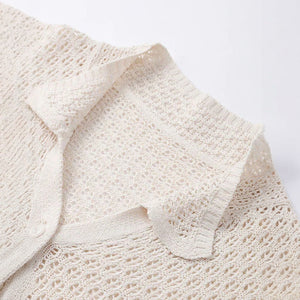 Crochet Two-Piece Outfit - High-Waisted Skirt