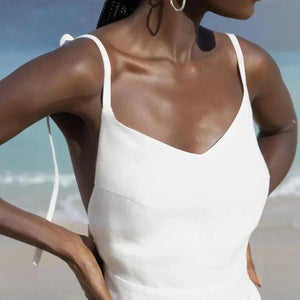 A-Line Dress with Shoulder Ties