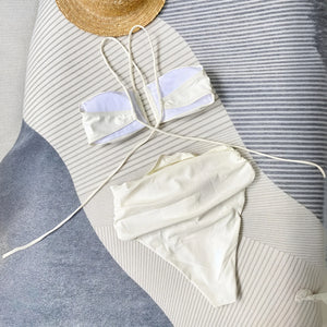 Strappy High-Waisted Swimwear Set with Detail