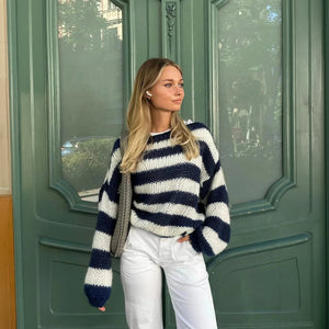 Striped Oversized Chunky Knit Sweater