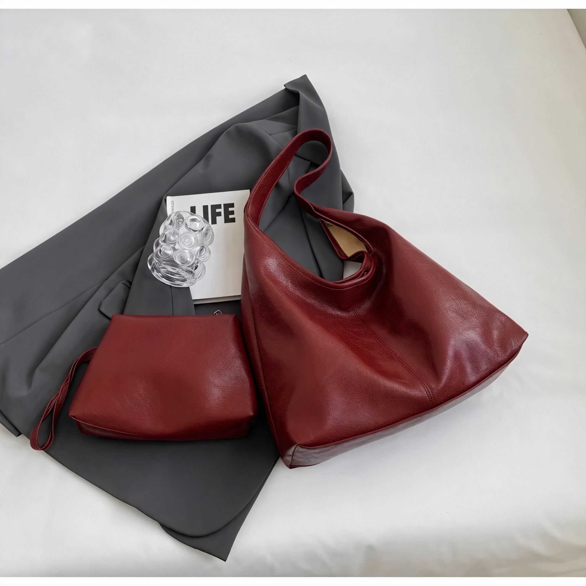 Crescent Hobo Bag - Slouchy Shoulder Design