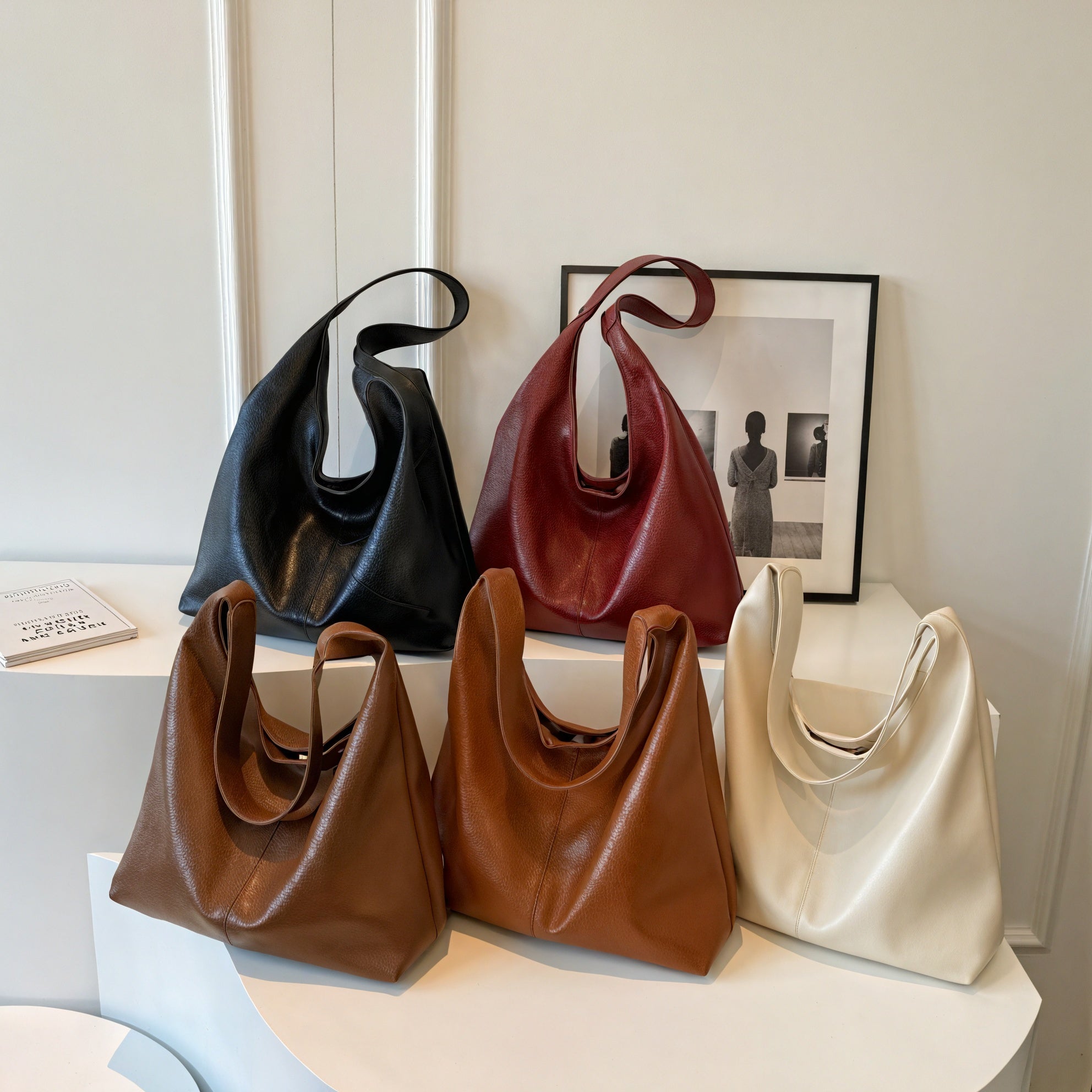 Crescent Hobo Bag - Slouchy Shoulder Design