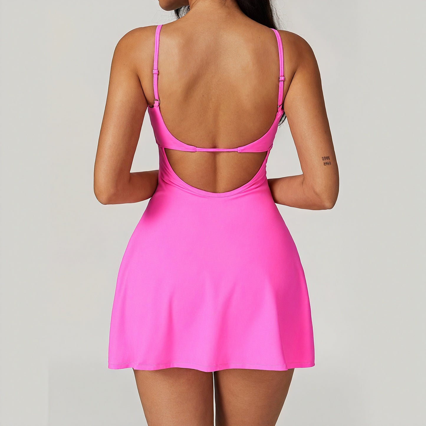 A-Line Dress with Built-In Shorts & Slit